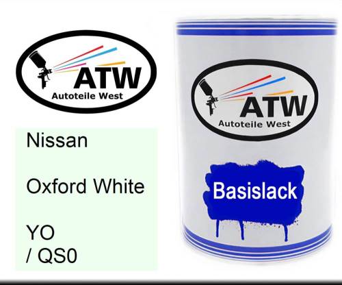 Nissan, Oxford White, YO / QS0: 500ml Lackdose, von ATW Autoteile West.